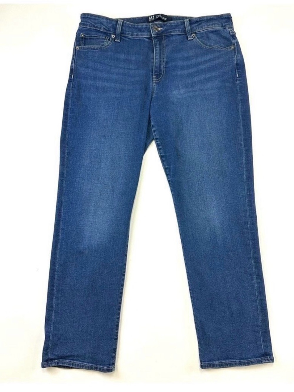 Gap dark wash classic straight jeans Size 16 Plus size business casual denim
